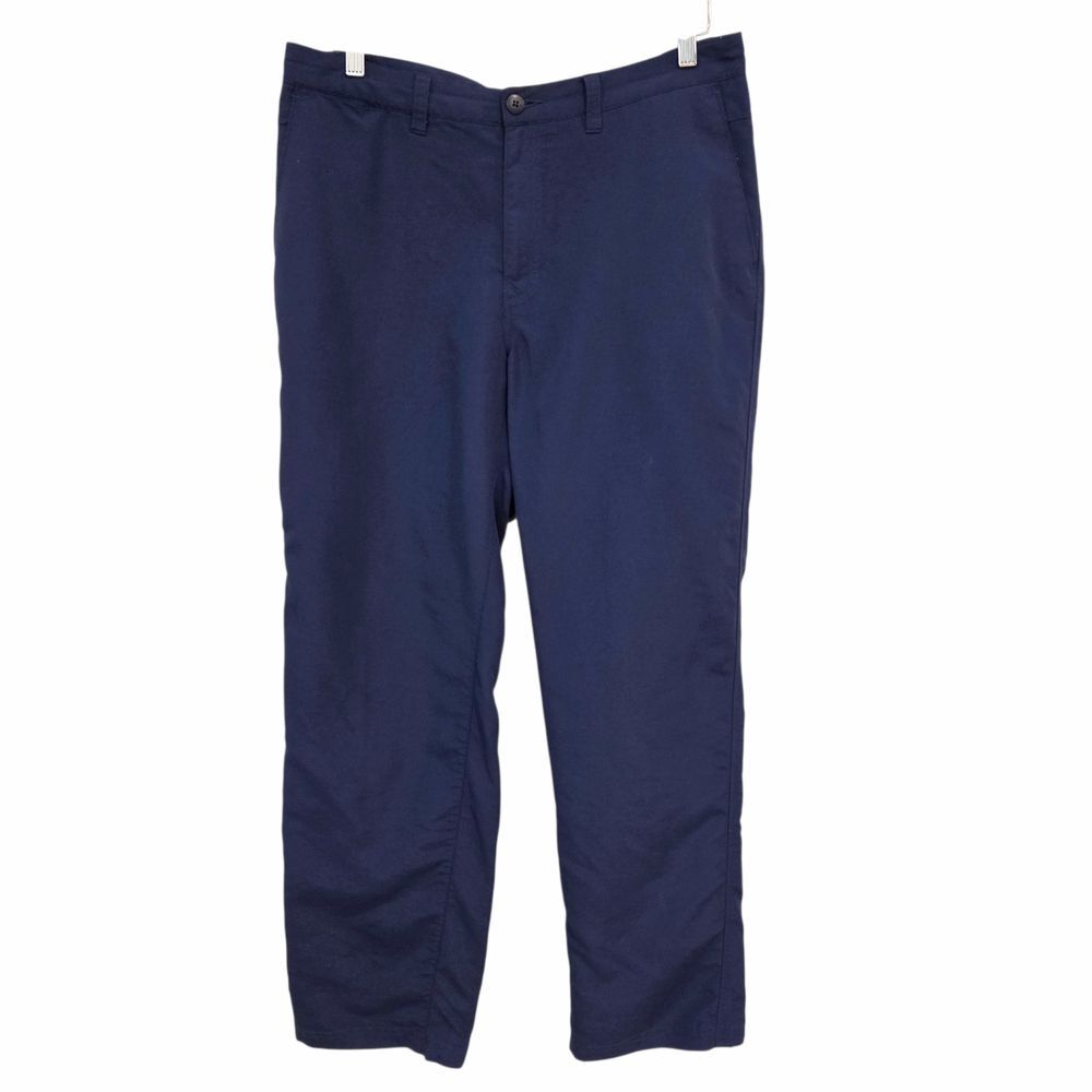 Vintage REI Men's Hiking Utility Pants Blue Nylon Zipper Pockets 36 x 32 Outdoor